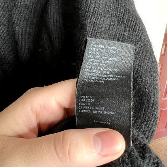 Anthropologie Black Cowl Neck Sweater - Picture 4 of 5